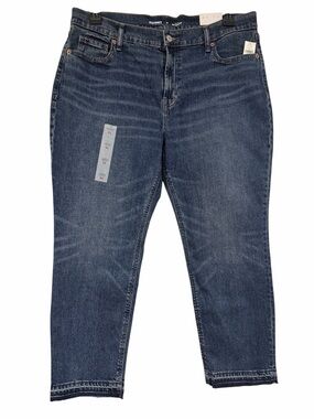 Old Navy Dark Blue Cropped Slim Straight Jeans